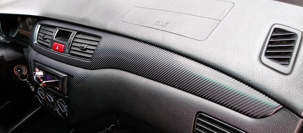 оклейка салона карбон 2