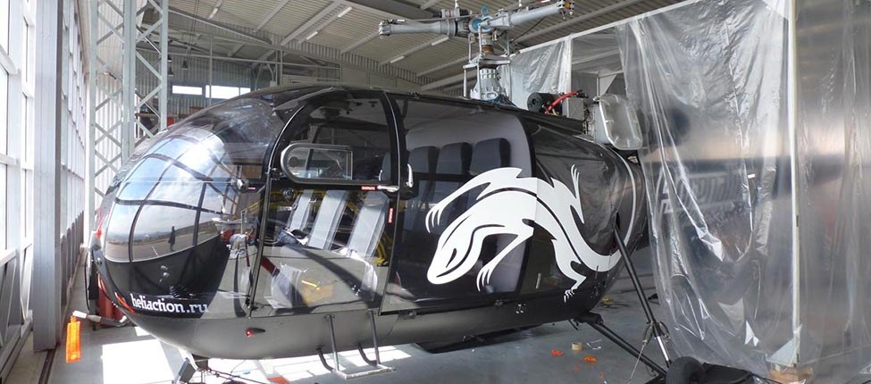 оклейка вертолета пленкой