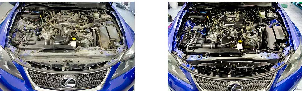 Детейлинг двигателя автомобиля