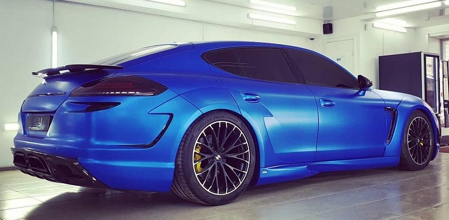 Оклейка авто в синий цвет