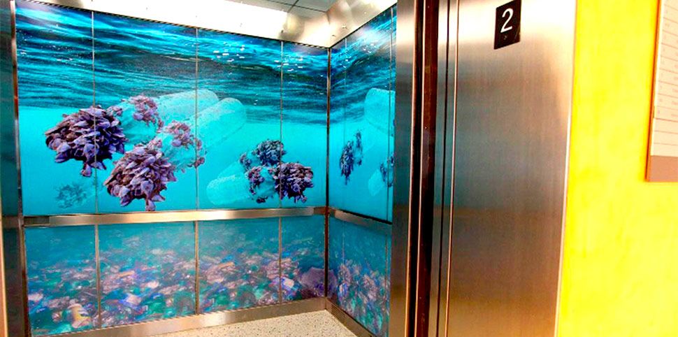 Оклейка лифта
